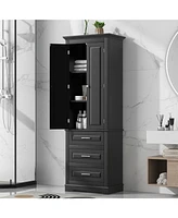 Casainc 70"H Tall Storage Cabinet with 3 Drawers for Bathroom or Office Use