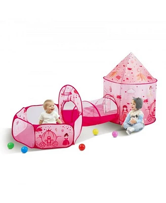 Slickblue Indoor Outdoor 3 in 1 Kids Play Tent with Tunnel and Carrying Bag for Boys Girls