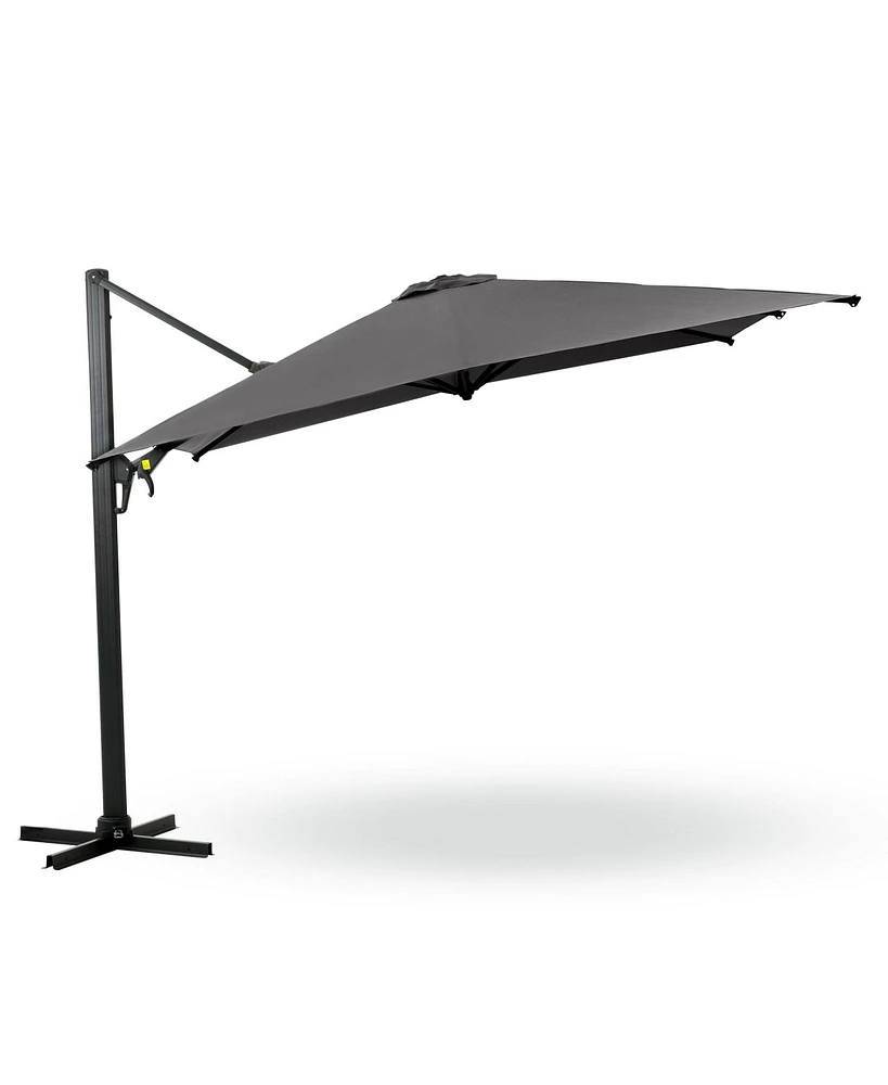 10 Ft Cantilever Patio Umbrella with 360° Rotation & Tilt Adjustment, Square Outdoor Offset Umbrella with Aluminum Pole