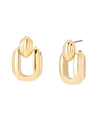 Robert Lee Morris Soho Ribbed Doorknocker Earrings