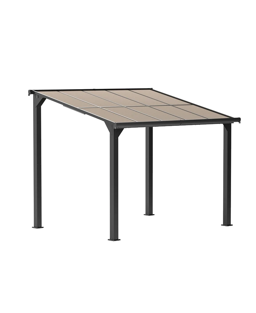 Mondawe 8X10 Ft Outdoor Gazebo, Awnings for Patios Decks Backyards with Sunlight Panels