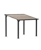 Mondawe 8X10 Ft Outdoor Gazebo, Awnings for Patios Decks Backyards with Sunlight Panels