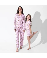 Bellabu Bear Unisex Tea Party Kids 2-Piece Short Sleeve & Shorts Pajama Set