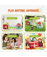 Indoor Outdoor 3 in 1 Kids Play Tent with Tunnel Pop Up Playhouse and Carry Bag