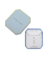 Unwritten Cubic Zirconia Cross Pendant Layered Necklace Set