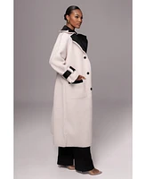 Jluxlabel Women's Suede And Sherpa Reversible Coat