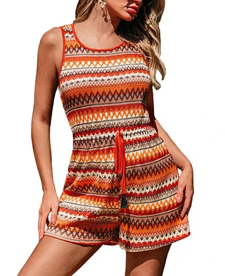 Cupshe Women's Last Light Striped Romper