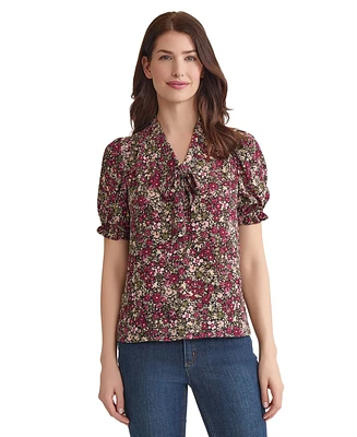 Jones New York Women's Tie Neck Top