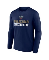 Fanatics Men's Navy New Orleans Pelicans Lets Go Long Sleeve T-Shirt