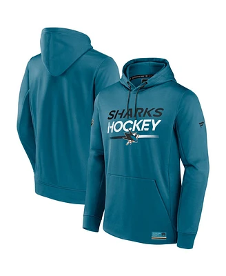 Fanatics Men's Teal San Jose Sharks Authentic Pro Fleece Pullover Hoodie