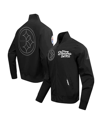 Pro Standard Men's Black Pittsburgh Steelers Paint The City Twill Full-Zip Jacket