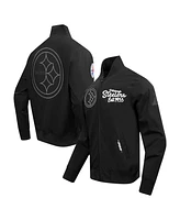 Pro Standard Men's Black Pittsburgh Steelers Paint The City Twill Full-Zip Jacket