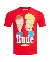 Freeze Max Men's and Women's Red Beavis Head Rude T-Shirt
