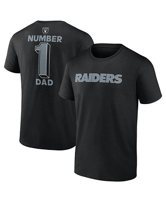 Fanatics Men's Black Las Vegas Raiders Big Tall Number One Dad T-Shirt