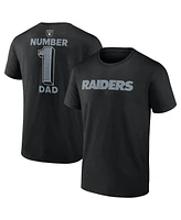 Fanatics Men's Black Las Vegas Raiders Big Tall Number One Dad T-Shirt