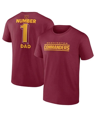 Fanatics Men's Burgundy Washington Commanders Big Tall Number One Dad T-Shirt