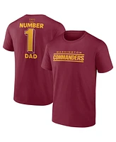 Fanatics Men's Burgundy Washington Commanders Big Tall Number One Dad T-Shirt