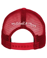 Mitchell & Ness Big Boy's and Girl's Red Philadelphia 76ers Core Evergreen Trucker Adjustable Hat