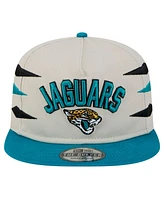 New Era Men's Stone/Teal Jacksonville Jaguars Athletic Golfer Snapback Hat