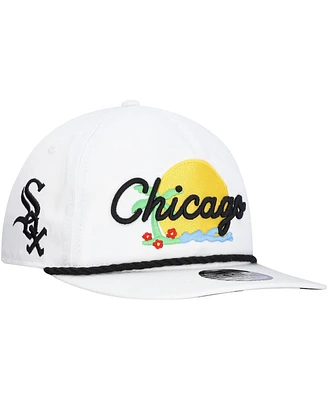 New Era Men's White Chicago White Sox Paradise Golfer Adjustable Hat