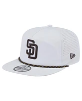 New Era Men's White San Diego Padres Perforated Golfer Snapback Hat