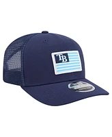 New Era Men's Navy Tampa Bay Rays Flag 9SEVENTY Stretch-Snap Hat