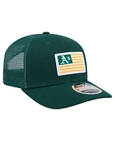 New Era Men's Green Athletics Flag 9SEVENTY Stretch-Snap Hat