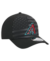 New Era Men's Black Arizona Diamondbacks American Flag 9FORTY M-Crown A-Frame Adjustable Hat