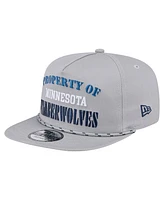New Era Men's Gray Minnesota Timberwolves Throwback Property Of Golfer Snapback Hat