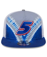 New Era Men's Blue Kyle Larson Golfer Tie-Dye Snapback Hat
