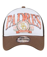 New Era Men's Brown San Diego Padres Distressed 9FORTY A-Frame Adjustable Trucker Hat