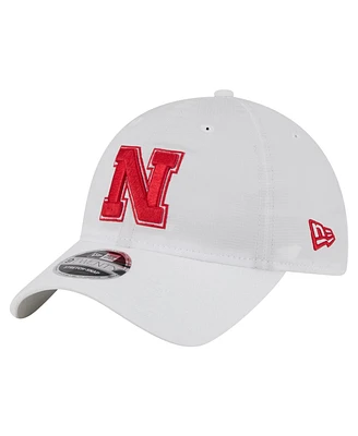 New Era Men's White Nebraska Huskers Active Ripstop 9TWENTY Adjustable Hat