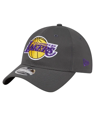 New Era Men's Charcoal Los Angeles Lakers Active Ripstop 9TWENTY Adjustable Hat