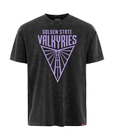 Sportiqe Men's and Women's Black Golden State Valkyries Rock Roll Collection Angus Mineral Wash Premium T-Shirt