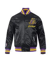 Pro Standard Men's Black Los Angeles Lakers 2024/25 City Edition Chenille Satin Full-Snap Jacket