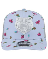 New Era Men's Light Blue/Gray Memphis Grizzlies Adventure Aloha Pattern 9SEVENTY Stretch-Snap Hat