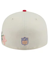 New Era Men's Cream/Red Kansas City Chiefs Tonal Floral 59FIFTY Fitted Hat