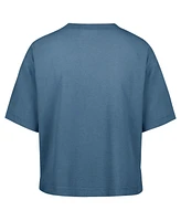 '47 Brand Women's Navy Dallas Cowboys Florentina Montauk Cropped T-Shirt