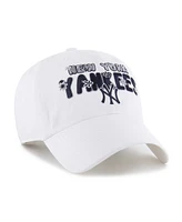 '47 Brand Women's White New York Yankees Flower Power Clean Up Adjustable Hat
