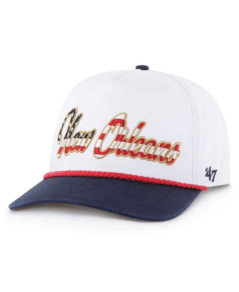 '47 Brand Men's White New Orleans Saints Patriotic Overhand Hitch Adjustable Hat