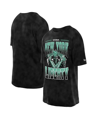 New Era Men's Black New York Liberty Boxy Sport Classics Vintage Wash T-Shirt