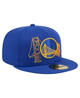 New Era Men's Royal Golden State Warriors Stitch 59FIFTY Fitted Hat