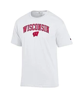 Champion Men's White Wisconsin Badgers Arched Logo T-Shirt