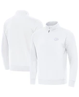 Antigua Men's White Kansas City Chiefs Victory Quarter-Zip Sweatshirt