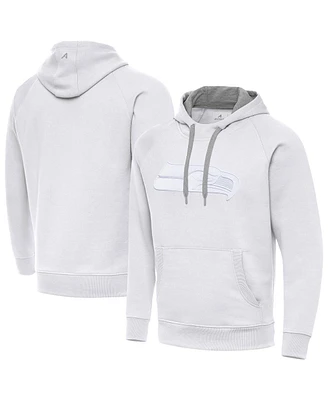 Antigua Men's White Seattle Seahawks Victory Pullover Hoodie