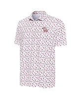 Antigua Men's White Kansas Jayhawks Independence Day Polo Shirt