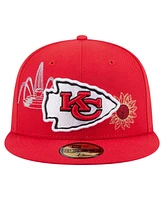 New Era Men's Red Kansas City Chiefs State Stitch 59FIFTY Fitted Hat