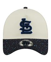 New Era Men's Cream St. Louis Cardinals Speckle A-Frame 9FORTY Adjustable Hat