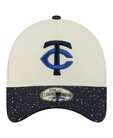 New Era Men's Cream Minnesota Twins Speckle A-Frame 9FORTY Adjustable Hat