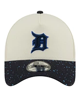 New Era Men's Cream Detroit Tigers Speckle A-Frame 9FORTY Adjustable Hat